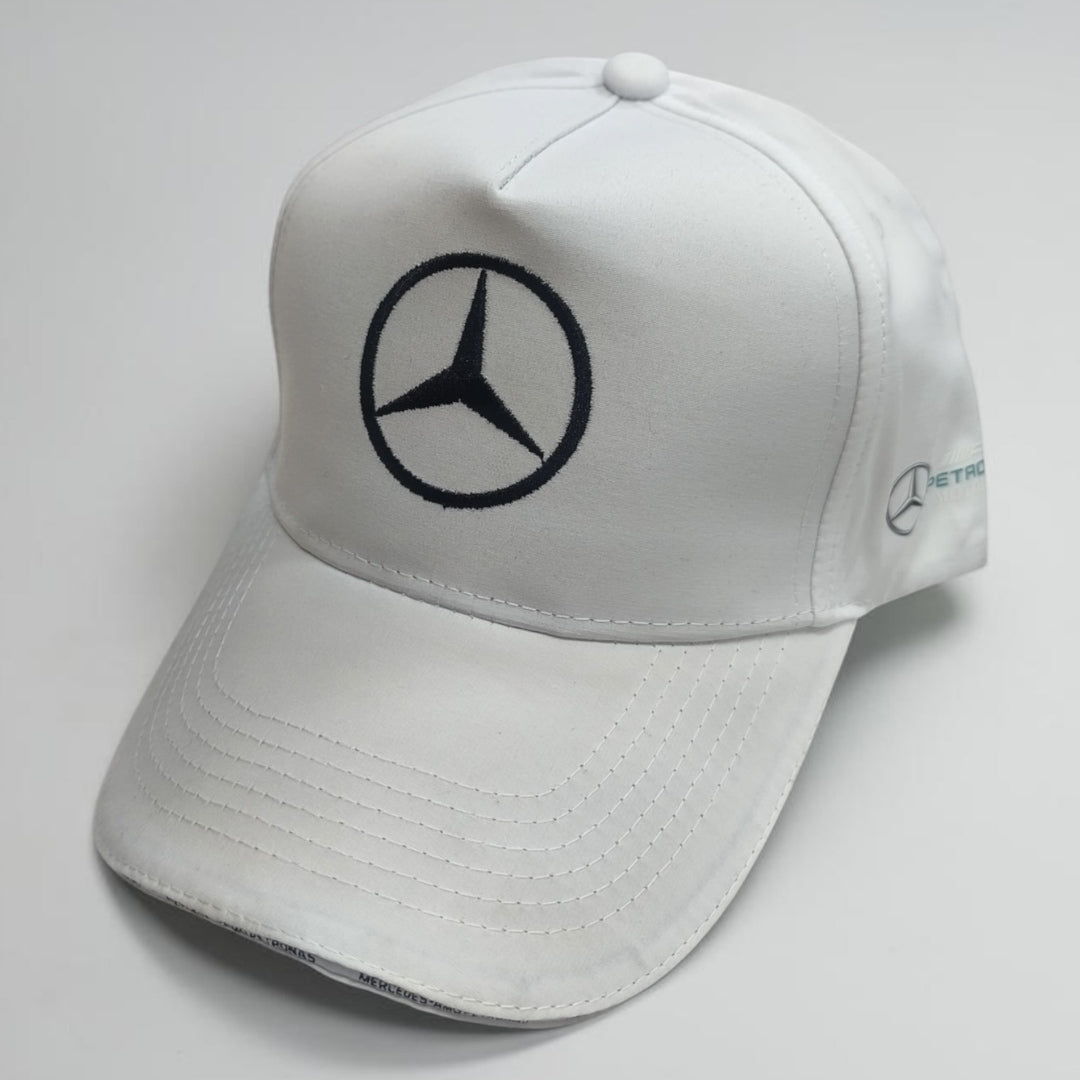 Gorra Mercedes AMG Petronas Blanca | Gorra Fórmula 1 Ajustable Estilo Racing