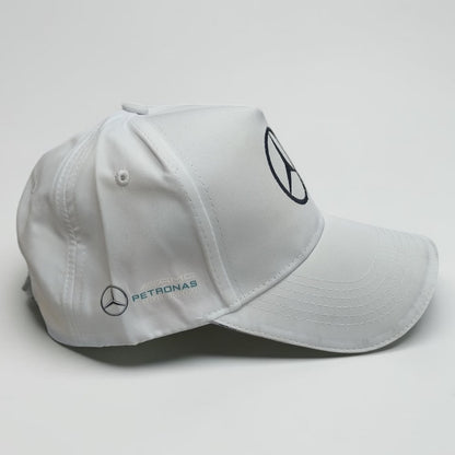 Gorra Mercedes AMG Petronas Blanca | Gorra Fórmula 1 Ajustable Estilo Racing
