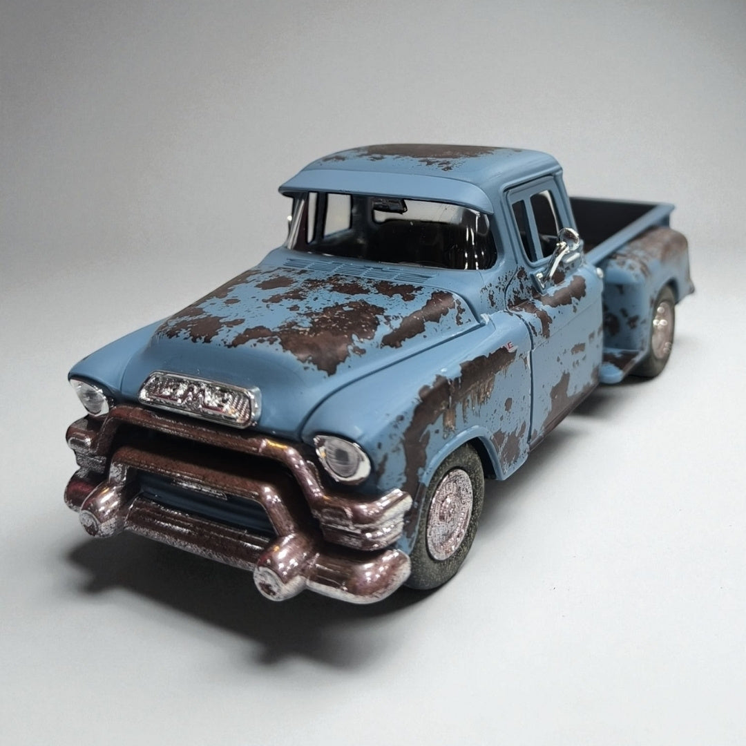 GMC Blue Chip Pickup 1955 – Modelo de Colección en Metal Clásico