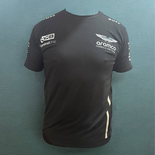 Camiseta Negra Aston Martin 2024 - ¡Elegancia y Potencia Renovada!