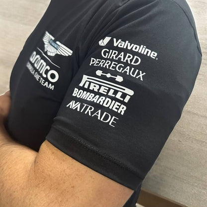 Camiseta Negra Aston Martin 2024 - ¡Elegancia y Potencia Renovada!