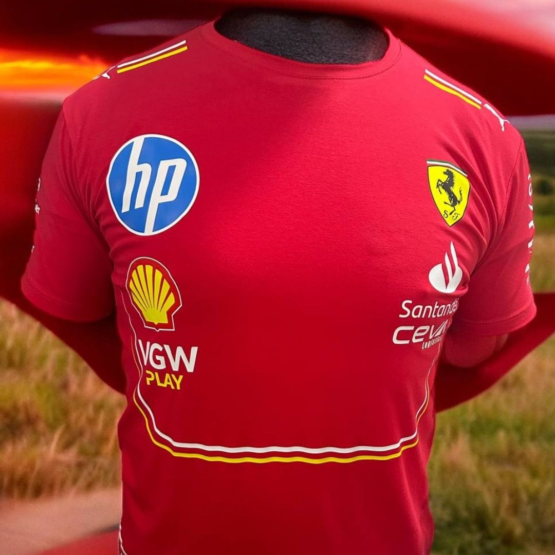 Camiseta Ferrari 2024 Leclerc - ¡Adrenalina y Elegancia con Charles Leclerc!