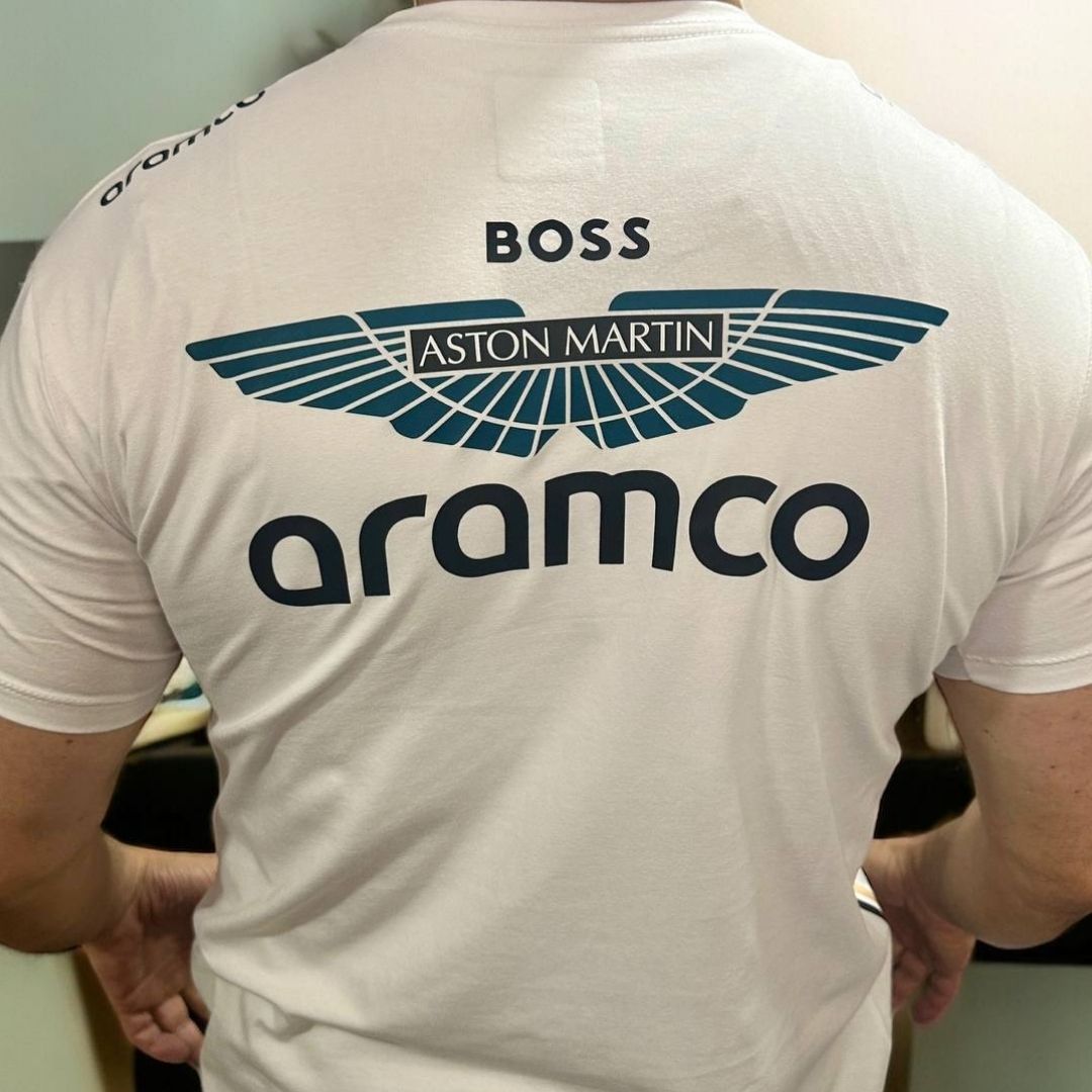 Camiseta Blanca Aston Martin 2024 - ¡Estilo y Renovación en Cada Carrera!