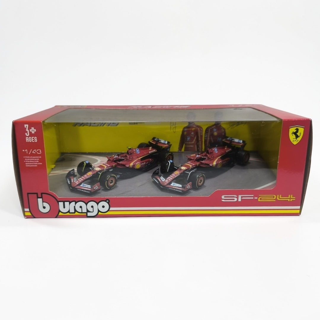 Ferrari SF-24 #16 y #55 1:43 Bburago – Autos Fórmula 1 de Colección