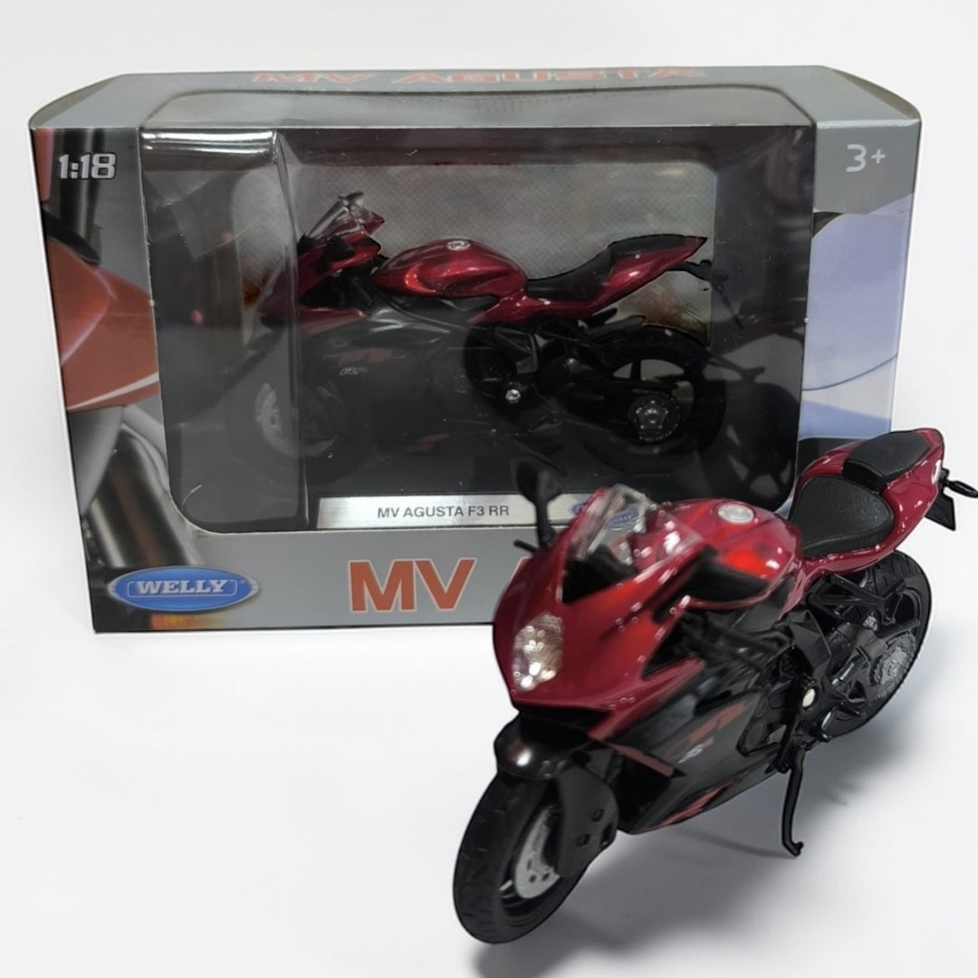 MV Agusta F3 RR Welly Escala 1:18 | Moto Deportiva Superbike Modelo de Colección
