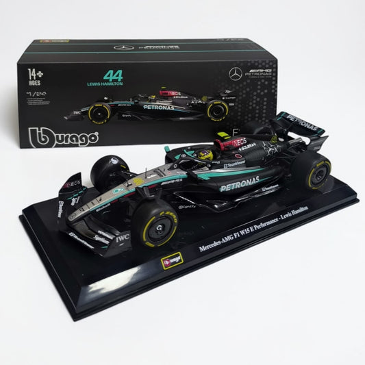 Mercedes F1 W15 Lewis Hamilton #44 Escala 1:24 – Auto Fórmula 1 de Colección