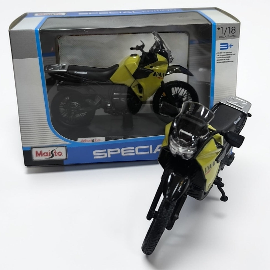 Kawasaki KLR 650 Maisto Escala 1:18 | Moto Adventure Off Road Modelo de Colección