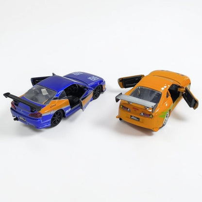 Combo Nissan Silvia y Toyota Supra 1:32 Jada Rápidos y Furiosos | Autos a Escala de Colección